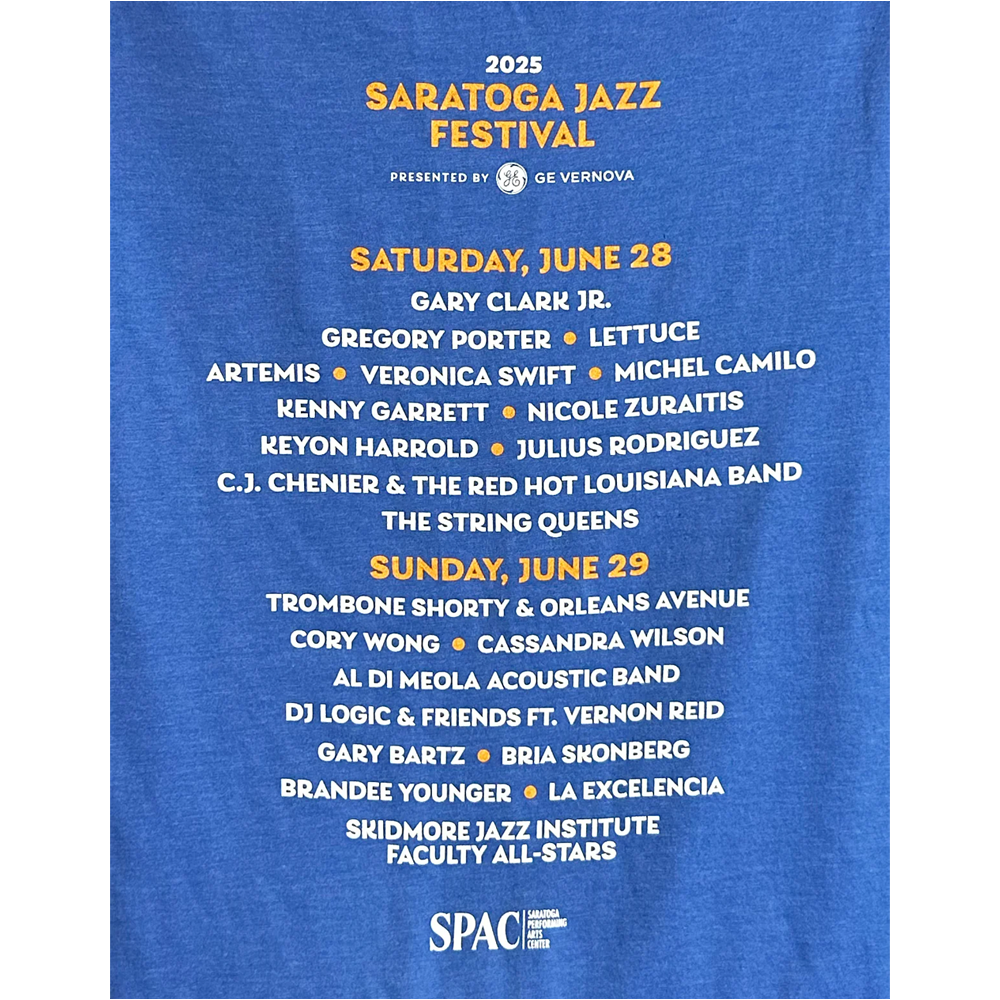 2025 Saratoga Jazz Festival Unisex Lineup T-Shirt