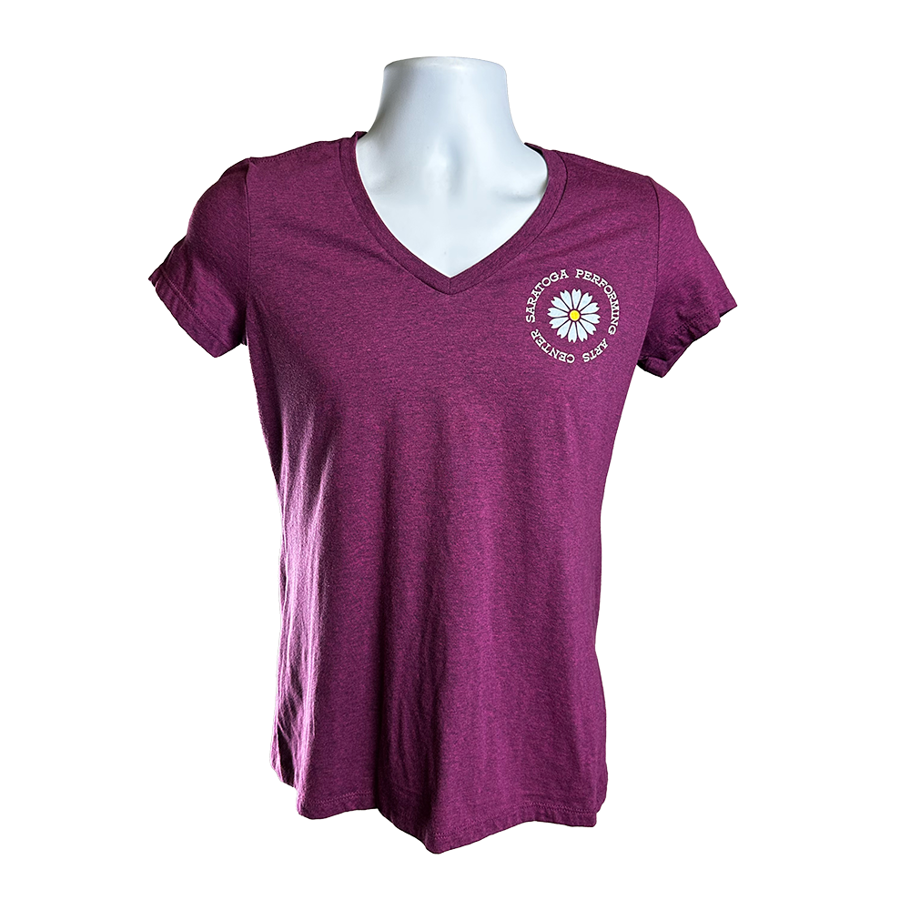 Women's V-Neck Flower T-Shirt