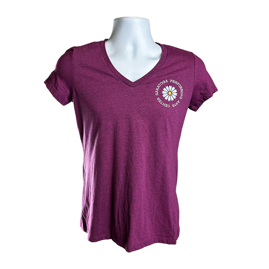 Women's V-Neck Flower T-Shirt